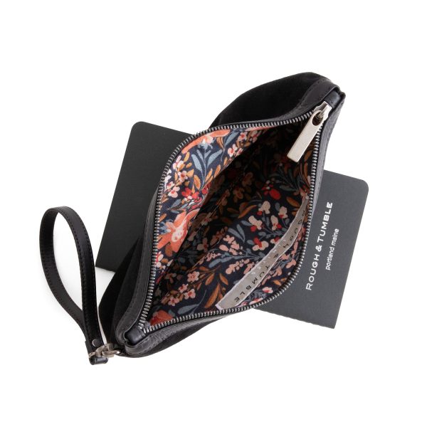 zip pouch with top stripe | lined | large - Image 28